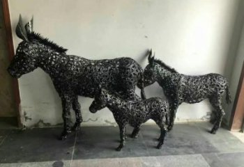 創(chuàng)意毛驢雕塑廠家 步行街店門口雕塑 影視劇小品