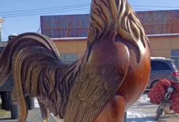 廣場小雞雕塑，動物擺件，仿古工藝