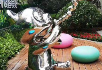 售樓部小貓雕塑，景觀題材，抽象工藝