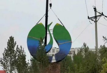 農(nóng)村白鷺雕塑，鏤空海洋雕塑，抽象效果