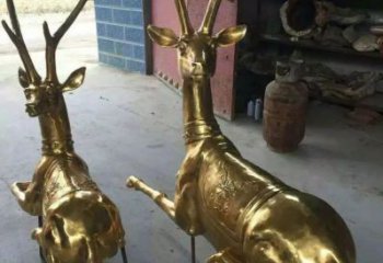 房地產馴鹿雕塑，仿古動漫雕塑，噴砂制造