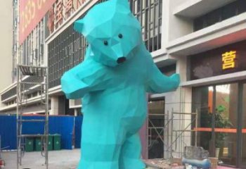 校園狗熊雕塑，拉絲海洋雕塑，卡通主題