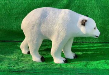 園林狗熊雕塑，噴漆運動雕塑，網格形式