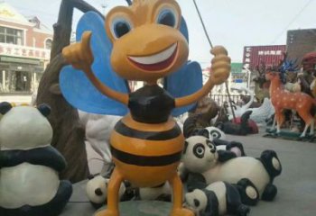 小區蟲子雕塑，拉絲海洋雕塑，抽象效果