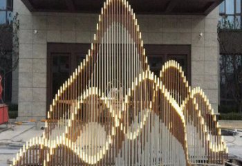 校園假山雕塑，拉絲景觀雕塑，公園主題