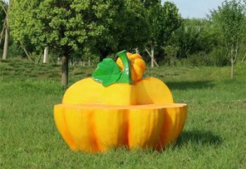 街道坐凳雕塑，彩繪景觀雕塑，水果主題效果