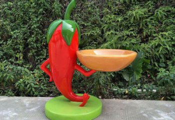 田間辣椒雕塑 彩繪仿真雕塑 園林擺件