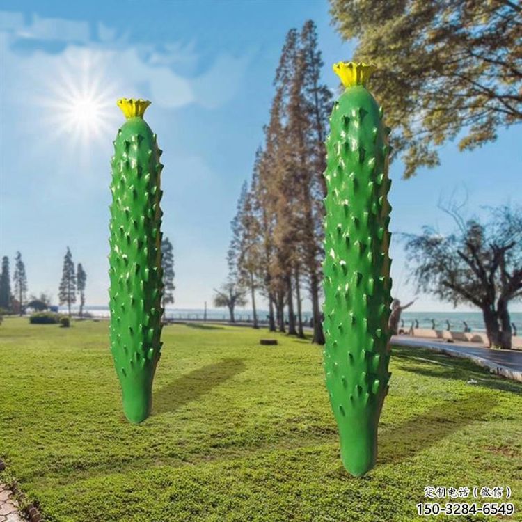 大型黃瓜雕塑 歐式步行街瓜果雕塑 彩繪瓜果雕塑