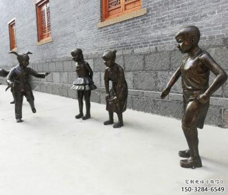 大門口小孩子雕塑 發(fā)光公園兒童雕塑 仿真童趣雕塑