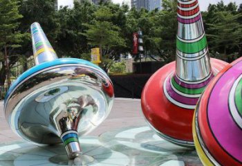 房地產陀螺雕塑 現代景觀雕塑 幾何地標雕塑