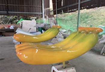 果籃雕塑創意精選，彩鋼制作，香蕉果籃雕塑標準