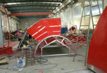 廣場花籃雕塑優價，鋼管組合，玫瑰花花籃雕塑異型特供