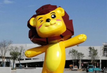 廣場獅子雕塑，卡通動物景觀小品，商場美陳擺件