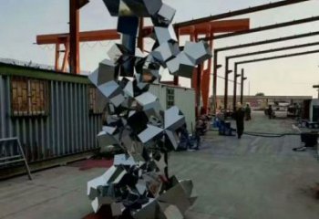 農村景觀石雕塑，鏤空景觀雕塑，抽象效果