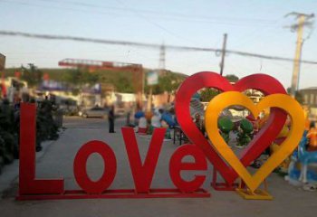字母love雕塑精選，美陳雕塑，不銹鋼love雕塑通用