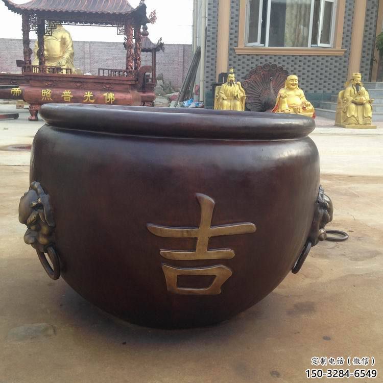 佛山吉字銅缸雕塑-青銅鑄造