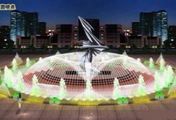 蚌埠水景搖擺噴泉雕塑，循環噴水模式噴泉雕塑加工