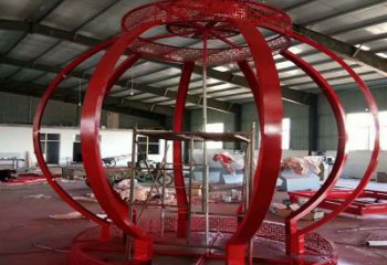 天水景觀燈籠雕塑優(yōu)選，陸地?cái)[件，園林不銹鋼燈籠雕塑供應(yīng)