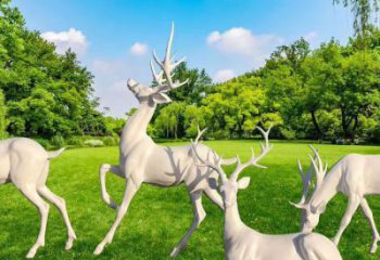 云巖梅花鹿雕塑定價，景觀概念，玻璃鋼梅花鹿雕塑預定