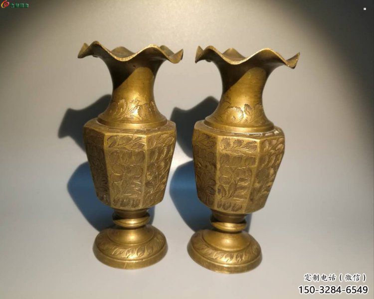 銅仁花瓶雕塑定價(jià)，鑄銅工藝，銅花瓶雕塑制作廠家