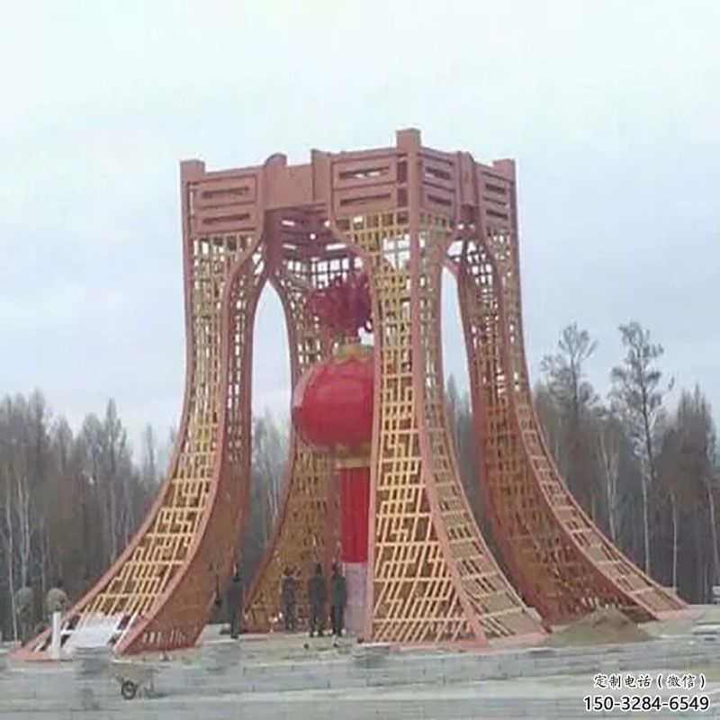 焦作景區(qū)燈籠球雕塑供給，公園雕塑，燈籠球雕塑供求