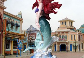 平頂山水景美人魚雕塑