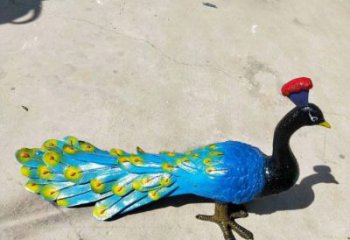 衡陽彩繪孔雀雕塑制作選用，景區(qū)案例，動(dòng)物美陳雕塑