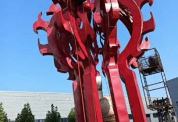 常德火球雕塑，精神堡壘火球雕塑落地展示