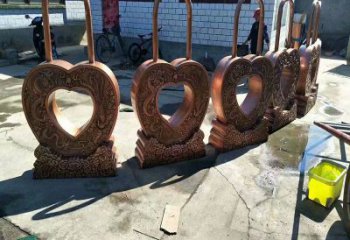 岳陽景觀同心鎖雕塑供應(yīng)，藝術(shù)雕塑，現(xiàn)代鎖子雕塑供求