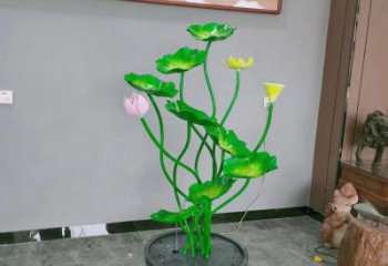 安義荷花雕塑異型優選，城市裝飾，展示荷花雕塑定做