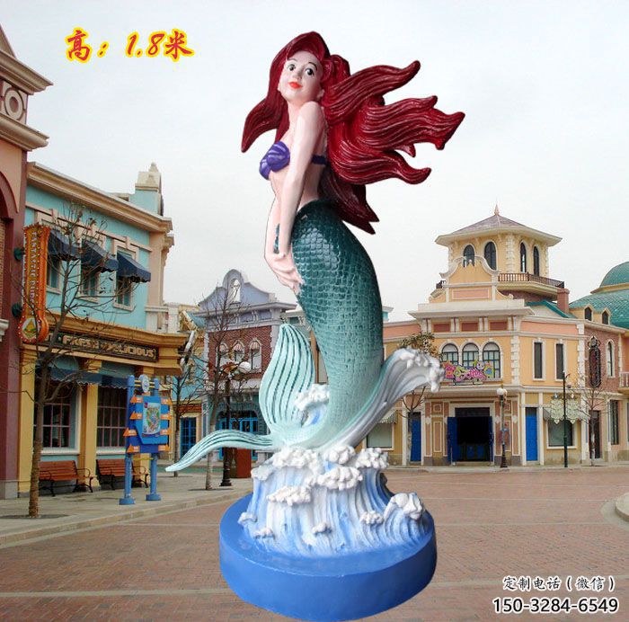 新余水景美人魚雕塑