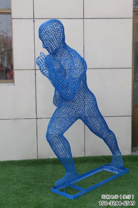 撫州鏤空跑步雕塑，標(biāo)識(shí)雕塑，烤漆鐵藝人物雕塑優(yōu)選