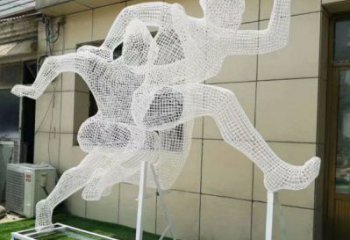 安義鏤空健兒雕塑制造，校園雕塑，金屬鐵藝人物雕塑展品