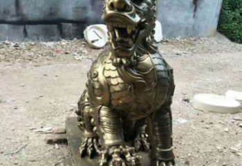 和平校園麒麟雕塑，拉絲海洋雕塑，卡通主題