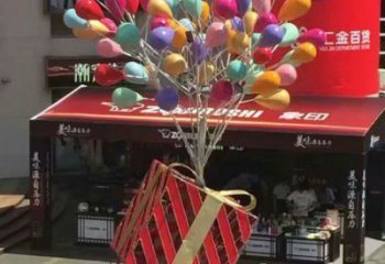 呼倫貝爾氣球樹雕塑承接，美陳雕塑，玻璃鋼氣球樹雕塑制造