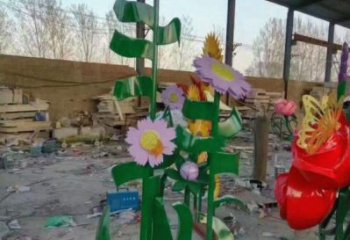 新城茉莉花雕塑訂做，城市雕塑，不銹鋼茉莉花雕塑廠