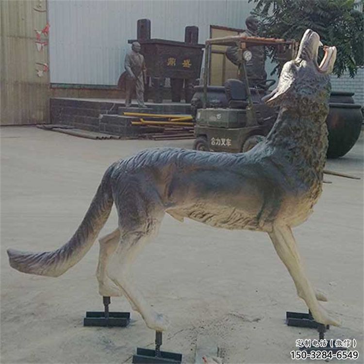 攀枝花銅狼雕塑廠家，銅雕動物狼，仿真工藝制作