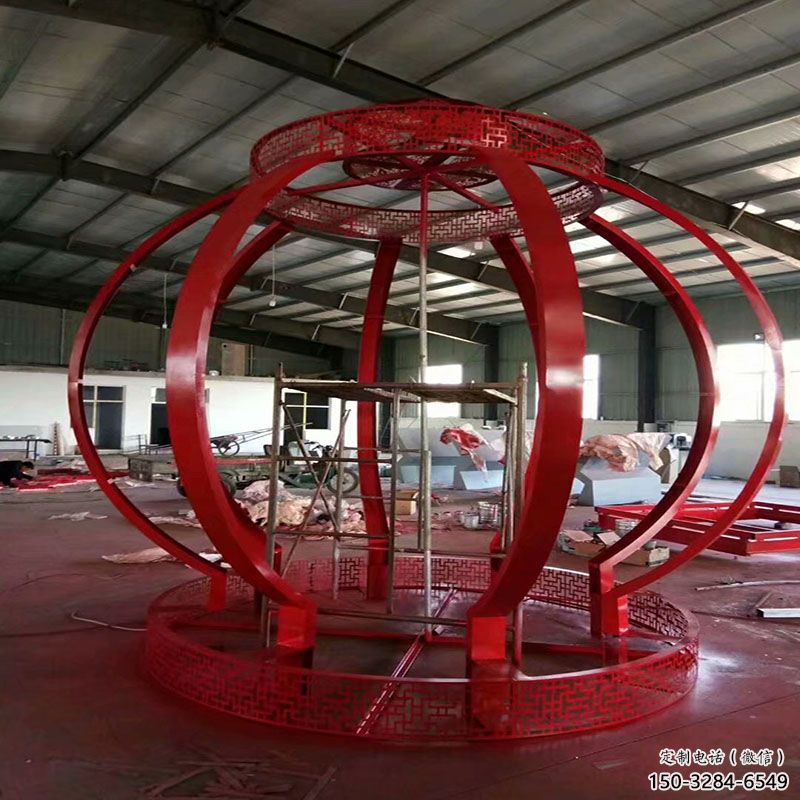 塔城景觀燈籠雕塑優選，陸地擺件，園林不銹鋼燈籠雕塑供應