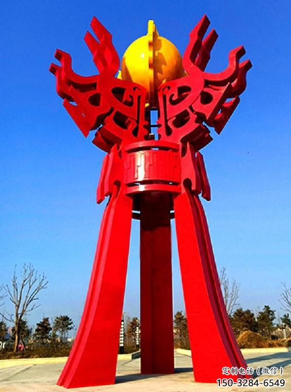 溫州精神堡壘火球雕塑，城市建筑雕塑，創意藝術設計