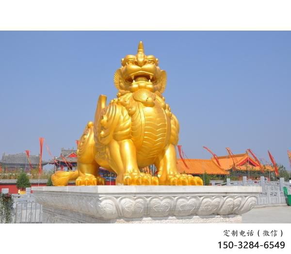 南岸廣場貔貅雕塑，動物彩繪雕塑，抽象效果