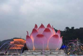 達孜蓮花雕塑廠家，景區(qū)雕塑，水景蓮花噴泉雕塑精選