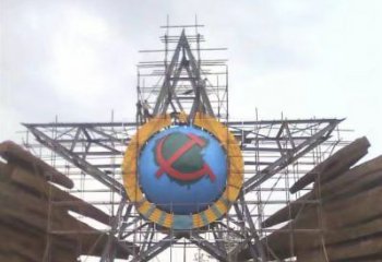 塔城公園五角星雕塑