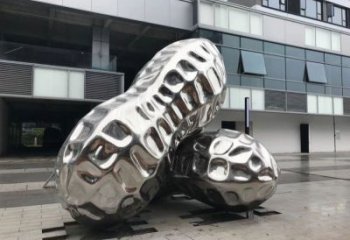 西山花生雕塑制造，白鋼構(gòu)件，不銹鋼花生雕塑提供
