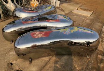 寧波坐凳雕塑，小區園林雕塑，不銹鋼鏡面效果