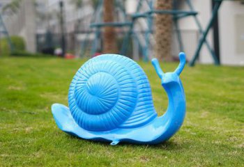 舟山彩繪蝸牛雕塑廠家，園林動物小品，玻璃鋼蝸牛雕塑生產