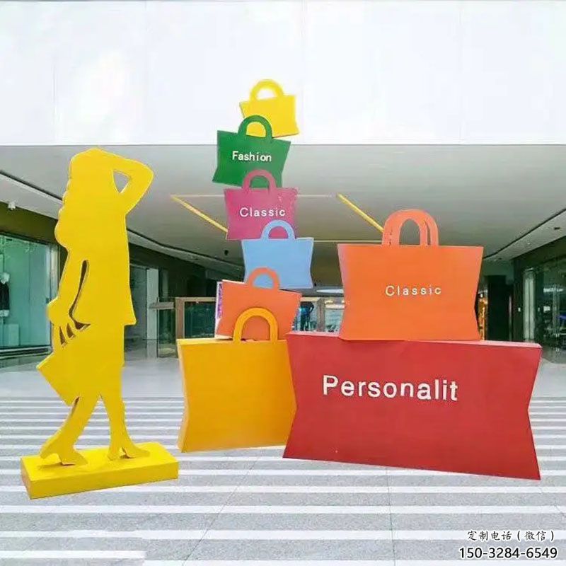 北碚購物人雕塑選定，景觀雕塑，不銹鋼購物人雕塑生產商