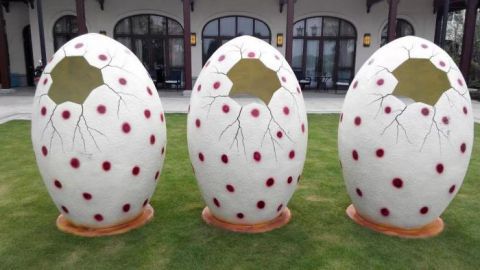 園林恐龍蛋雕塑 大型景觀小品 中式雕塑